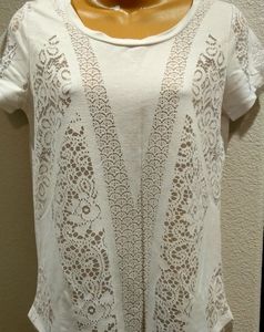 Apt 9 yoga burnout white shirt tee XS